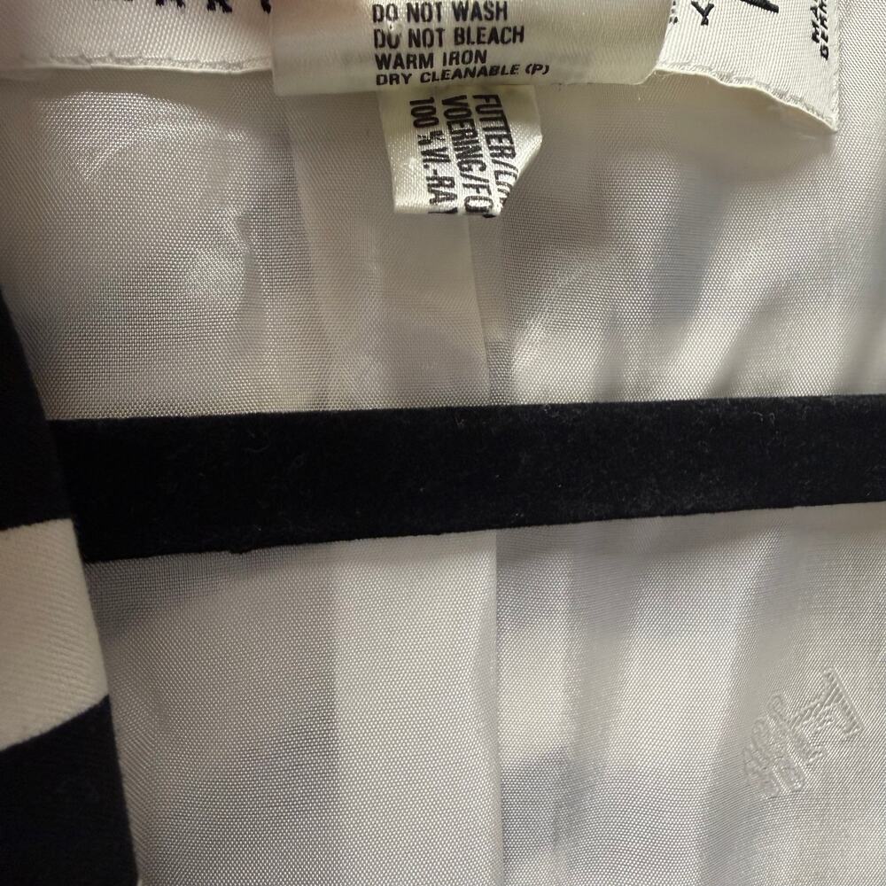 Vintage Escada Margaretha Ley Black White Zebra Print Short Sleeve Jacket US 8 - Picture 9 of 13